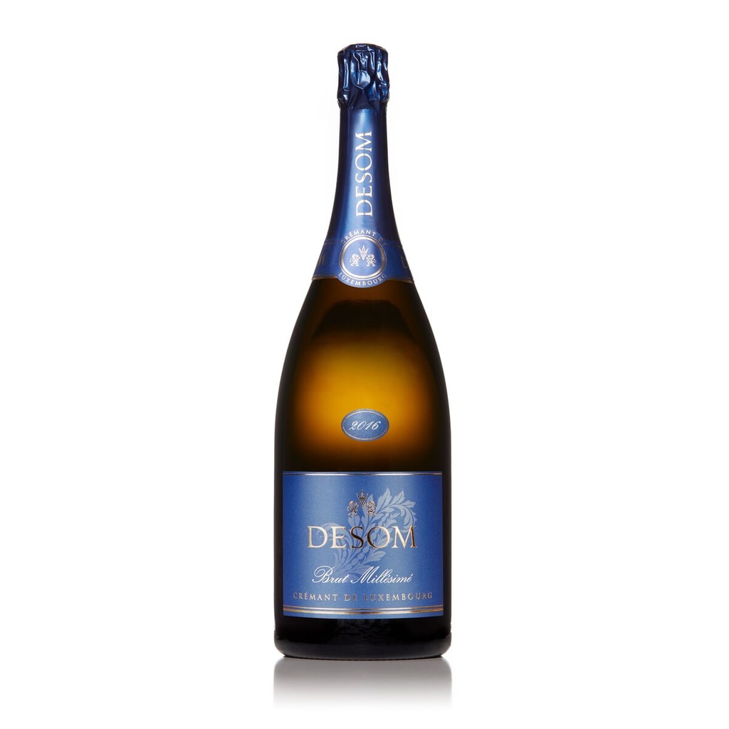 MAGNUM - Desom Brut MILLESIME 2018 
CREMANT DE LUXEMBOURG 
GRANDE MÉDAILLE D`OR CMB 2022