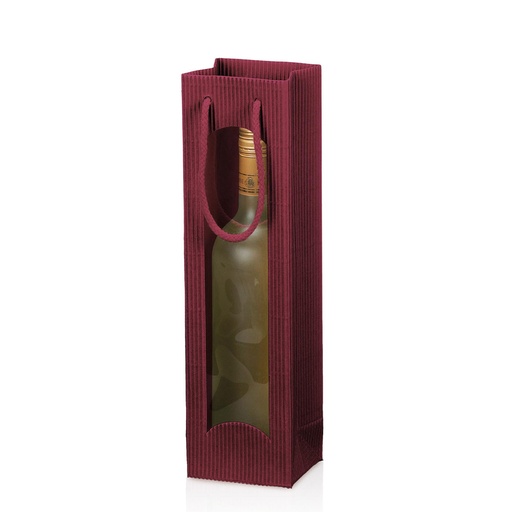 [80116] 1 bottle bag, gift bag bordeaux